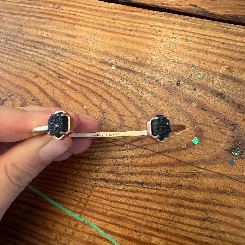 Kendra Scott Black and Rose Gold Bracelet